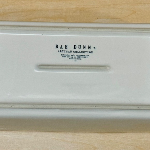 Rae Dunn “Yum” Ceramic Loaf Pan By Magenta - Large Letter Artisan Collection - Picture 6 of 6
